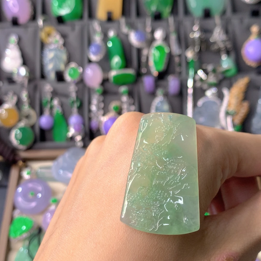 翡翠未镶嵌吊坠(不含链)