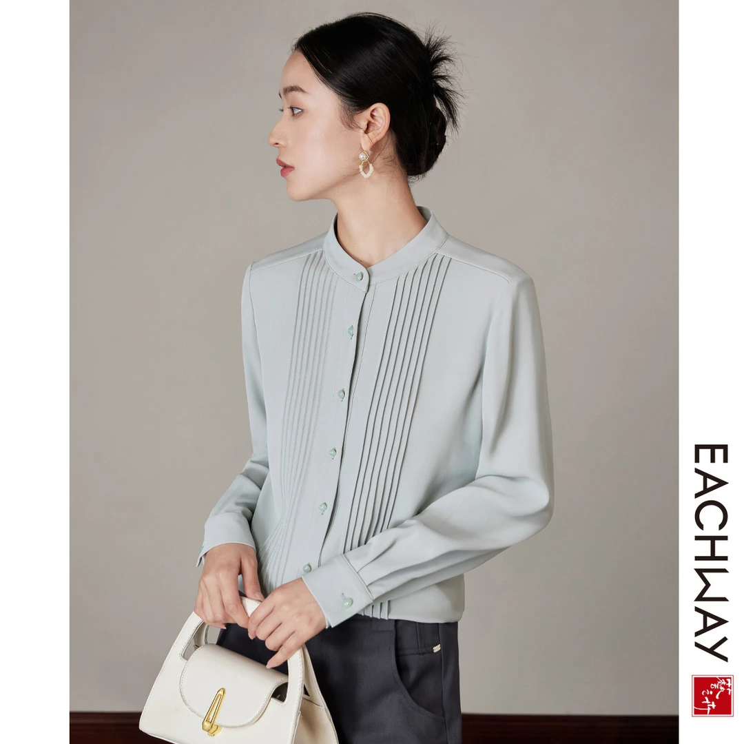 【风琴压褶衬衣】精致高级感显瘦衬衫春季百搭气质上衣女