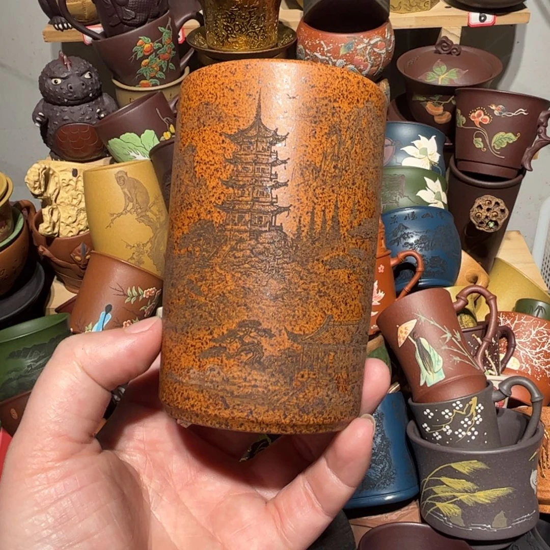 紫砂茶杯宜兴紫砂主人杯