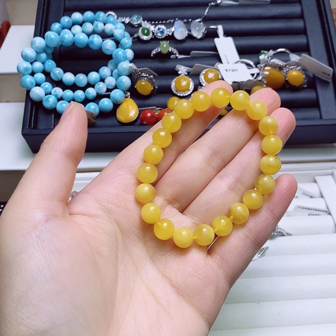 蜜蜡未镶嵌手链蜜蜡