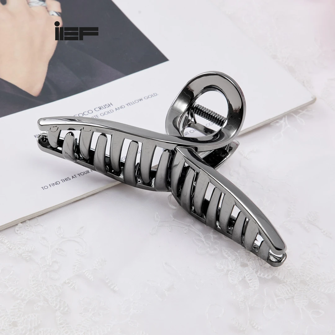 IEF/爱依服新款高级感气质鲨鱼夹女生后脑勺束发发夹子大号大抓夹