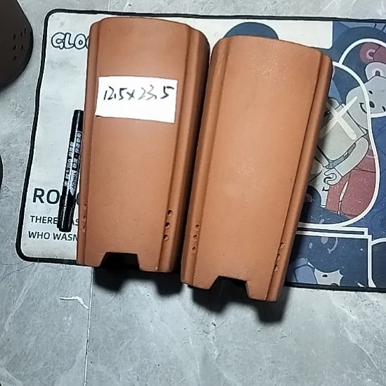 紫砂红泥四方签筒两个