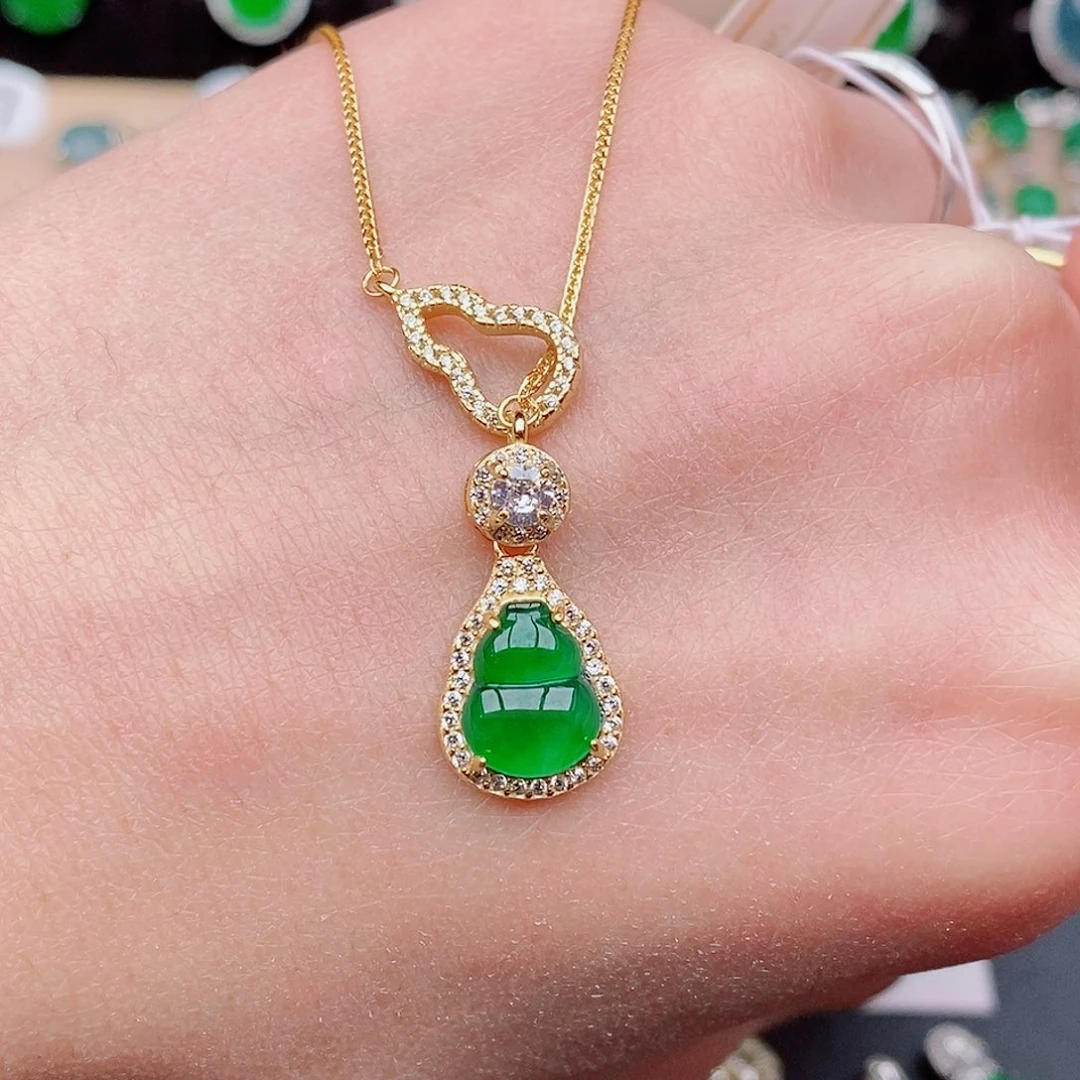 银S925镶嵌戒指翡翠长*