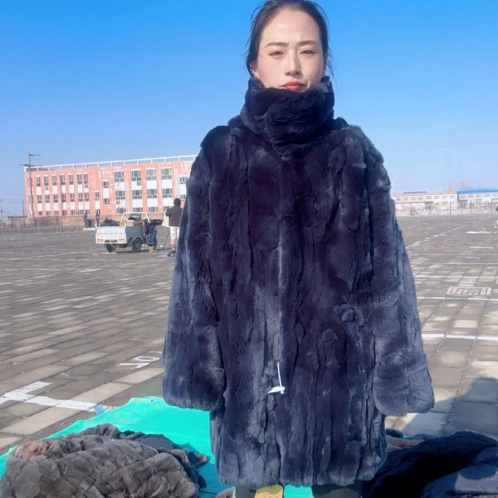 勿*我深蓝色中长款外套xl