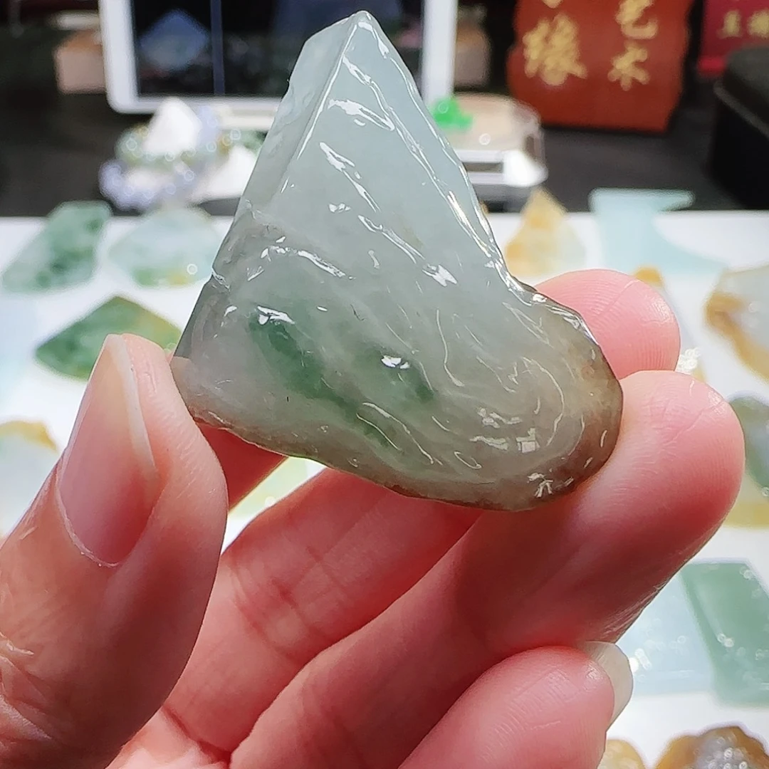 定制翡翠未镶嵌缅甸翡翠挂件