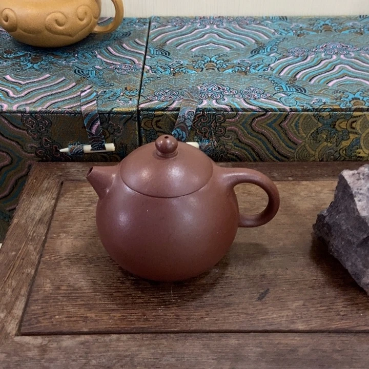茶壶紫砂龙蛋紫泥紫砂壶