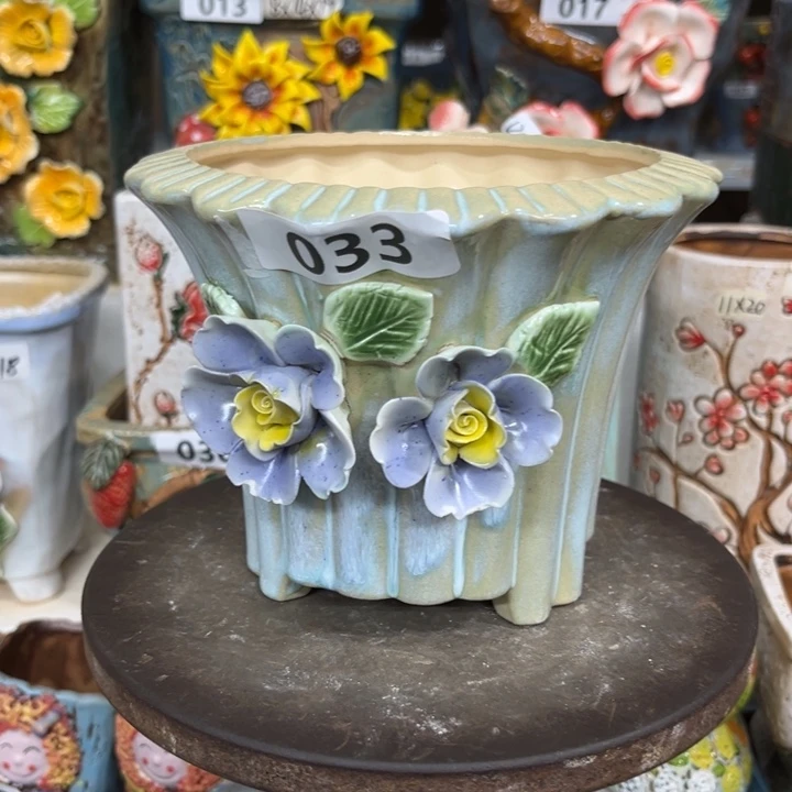 紫砂花盆粗陶材质多肉花盆