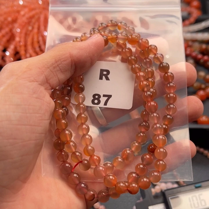 南红玛瑙未镶嵌多样性发货默认微瑕7mm