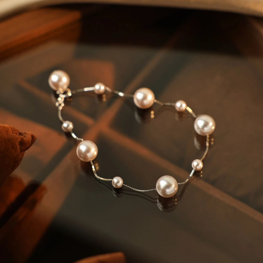 阿卡妍 925银手链 优雅曼塔玫瑰紫色满天星设计感气质轻奢手链