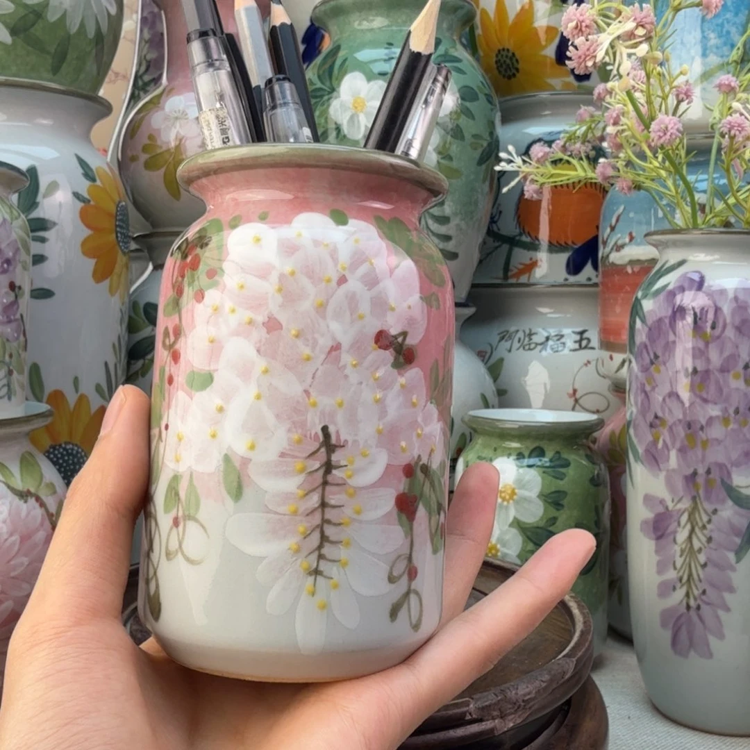 景德镇纯手绘陶瓷花瓶