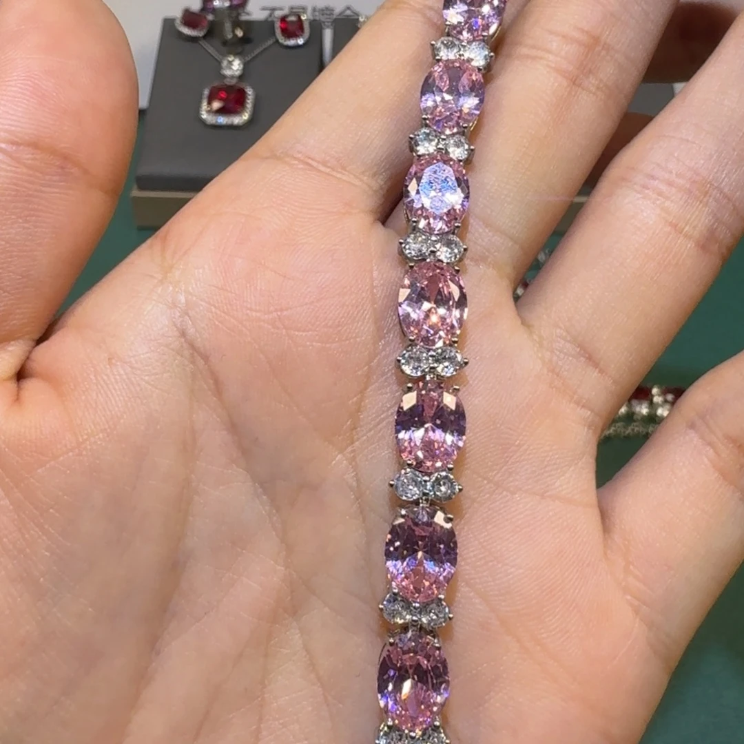 蓝宝石手链18K金镶嵌