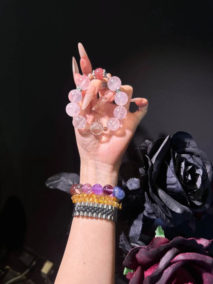 B47【爱情】“贵人”水晶手串16-17mm