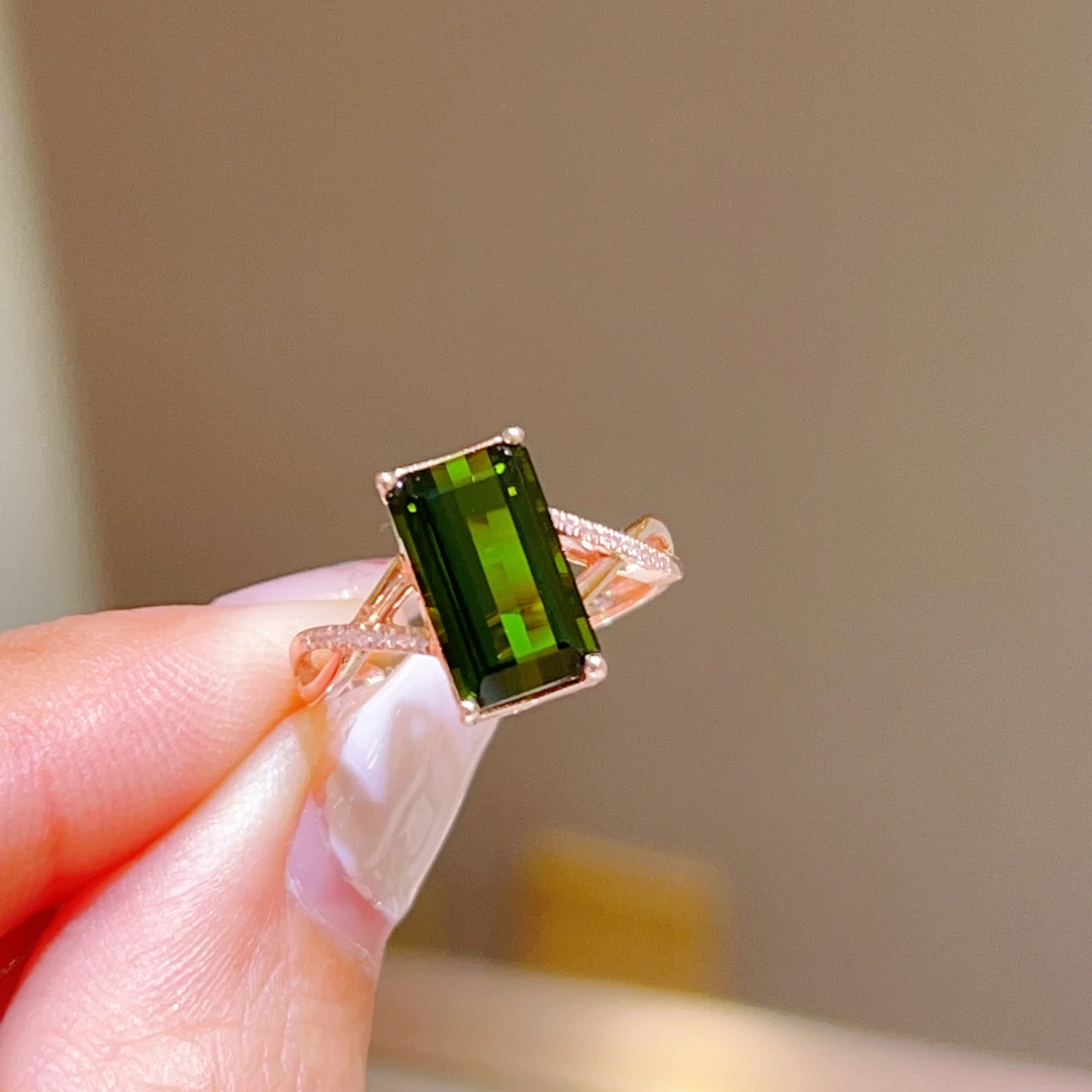 3.91ct 18k玫瑰金碧玺戒指 3880