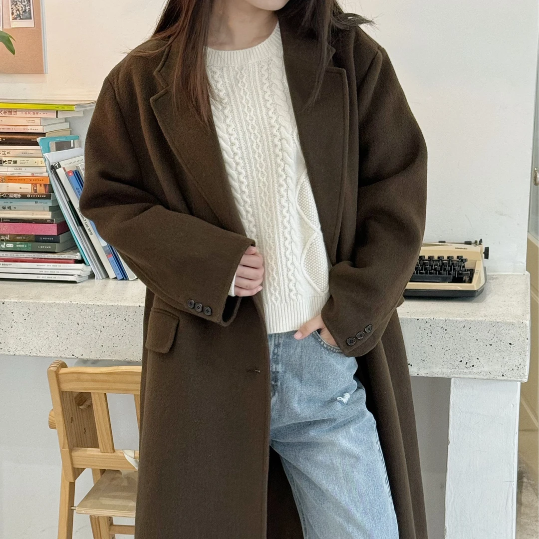 宽松阔版帅气长款大衣