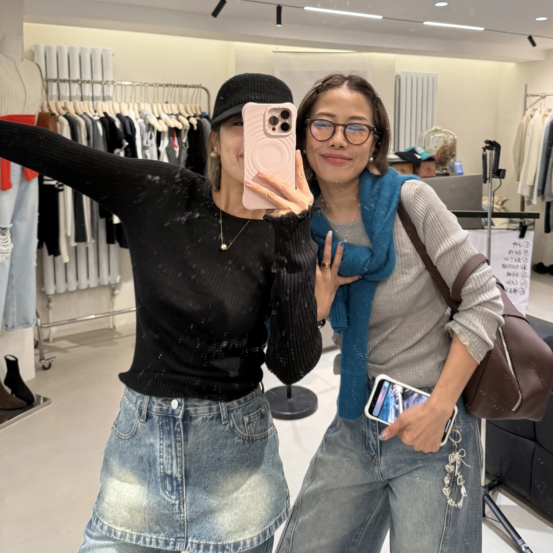 圆领针织短款常规不褪色女衫女装设计感时尚秋冬
