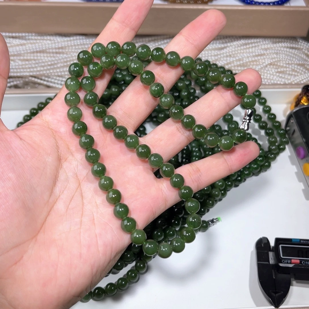 和田玉（碧玉）未镶嵌手链碧玉022