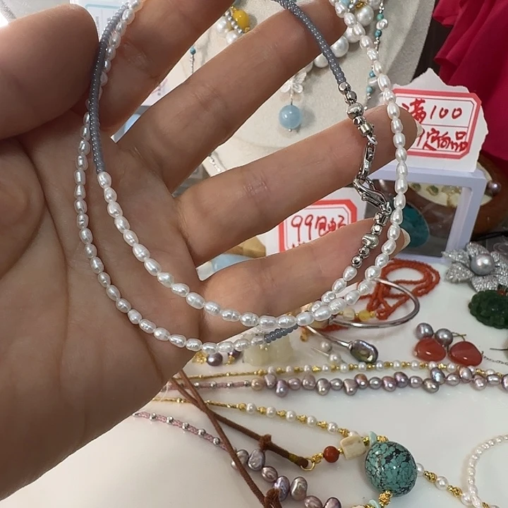 淡水珍珠未镶嵌耳饰无核设计款有纹