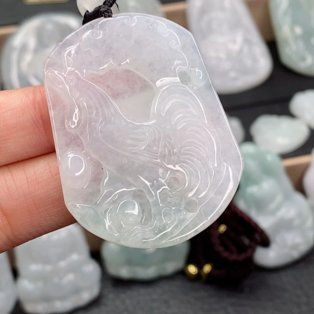 颈饰未镶嵌翡翠生肖鸡