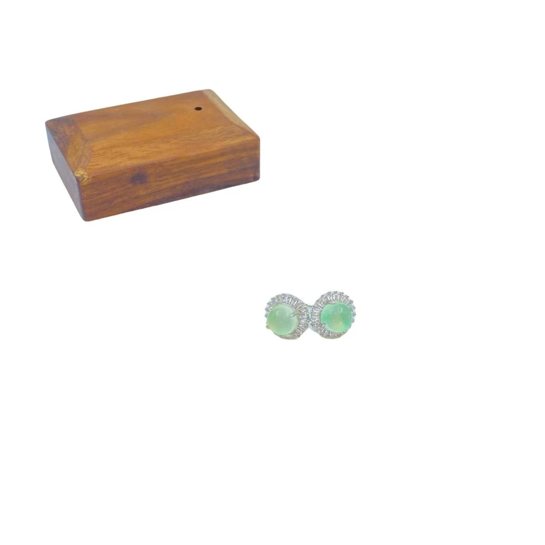 天山翠蛋面耳饰Y2420合金