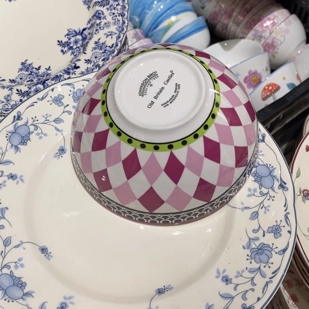 瓷两个微瑕爱丽丝大面碗