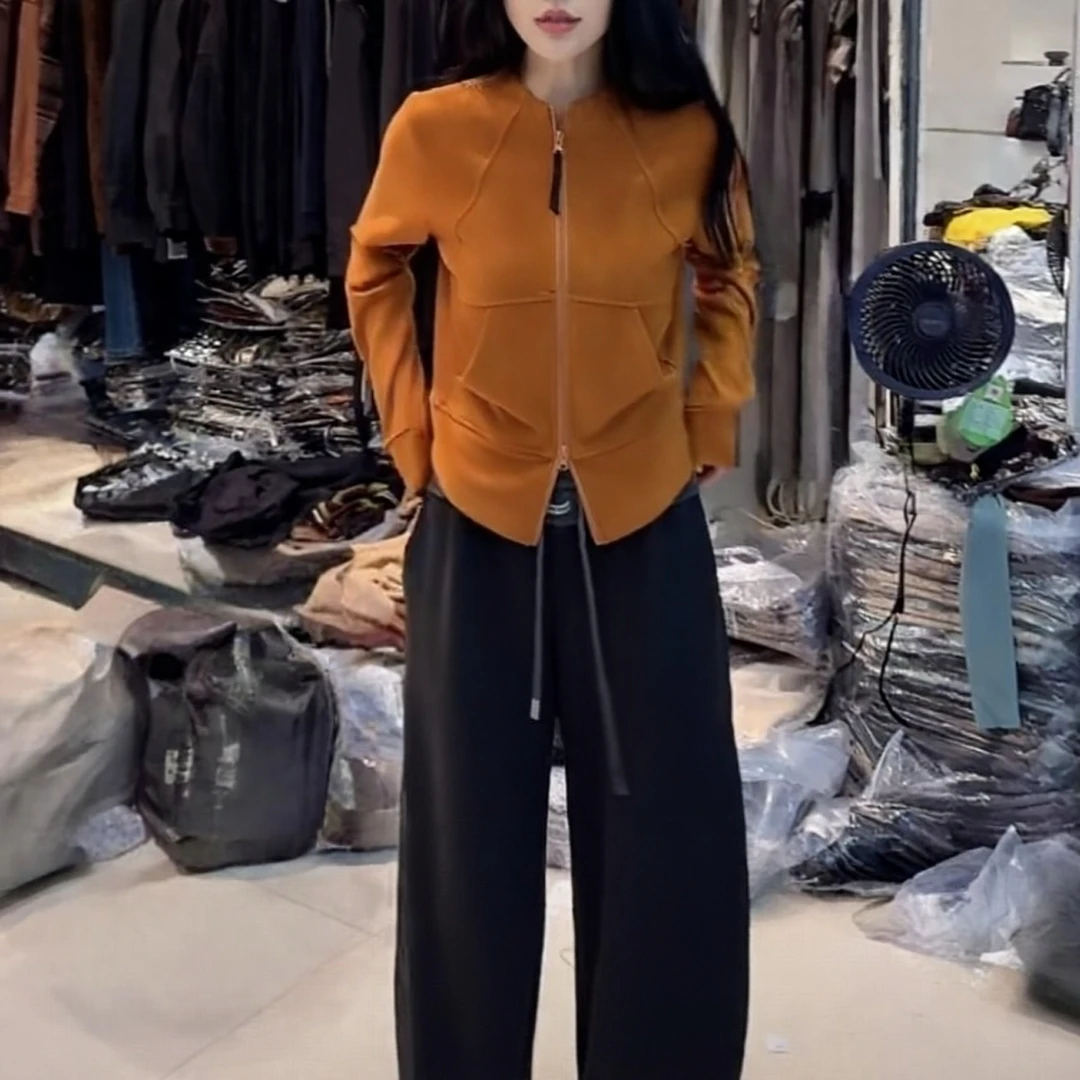 修身型拉链女常规款薄款秋季卫衣2025秋时尚休闲简约时尚百搭上衣
