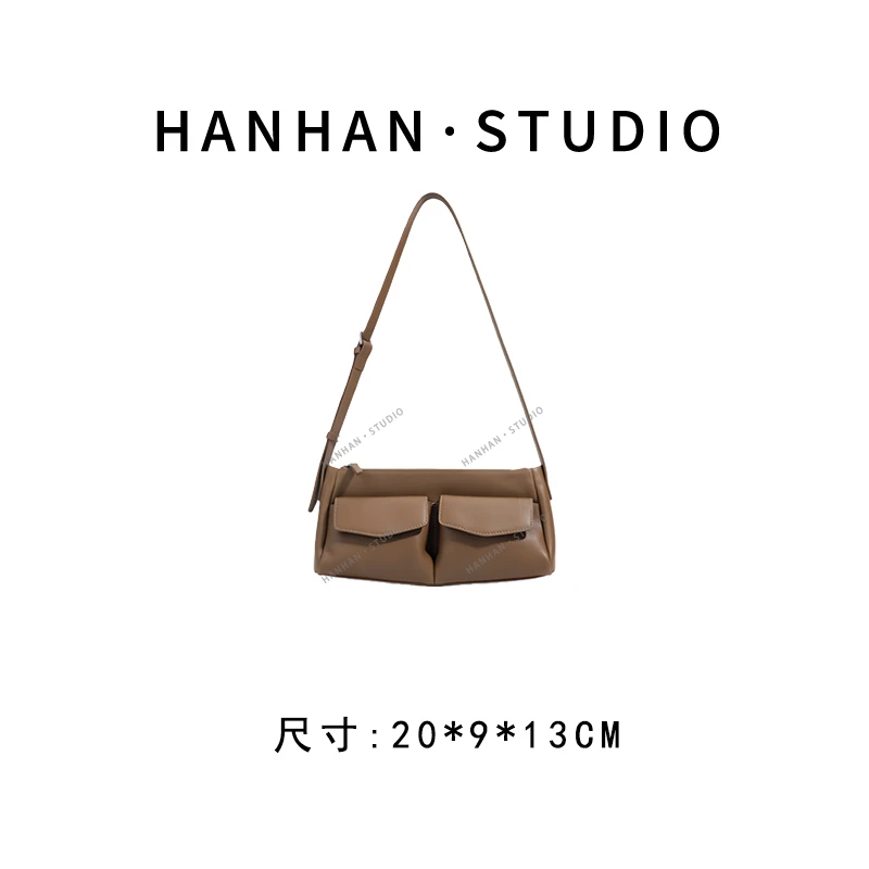 【尚恩CC】ZG-M8520A-栗子色 轻奢时尚复古气质百搭单肩腋下女包