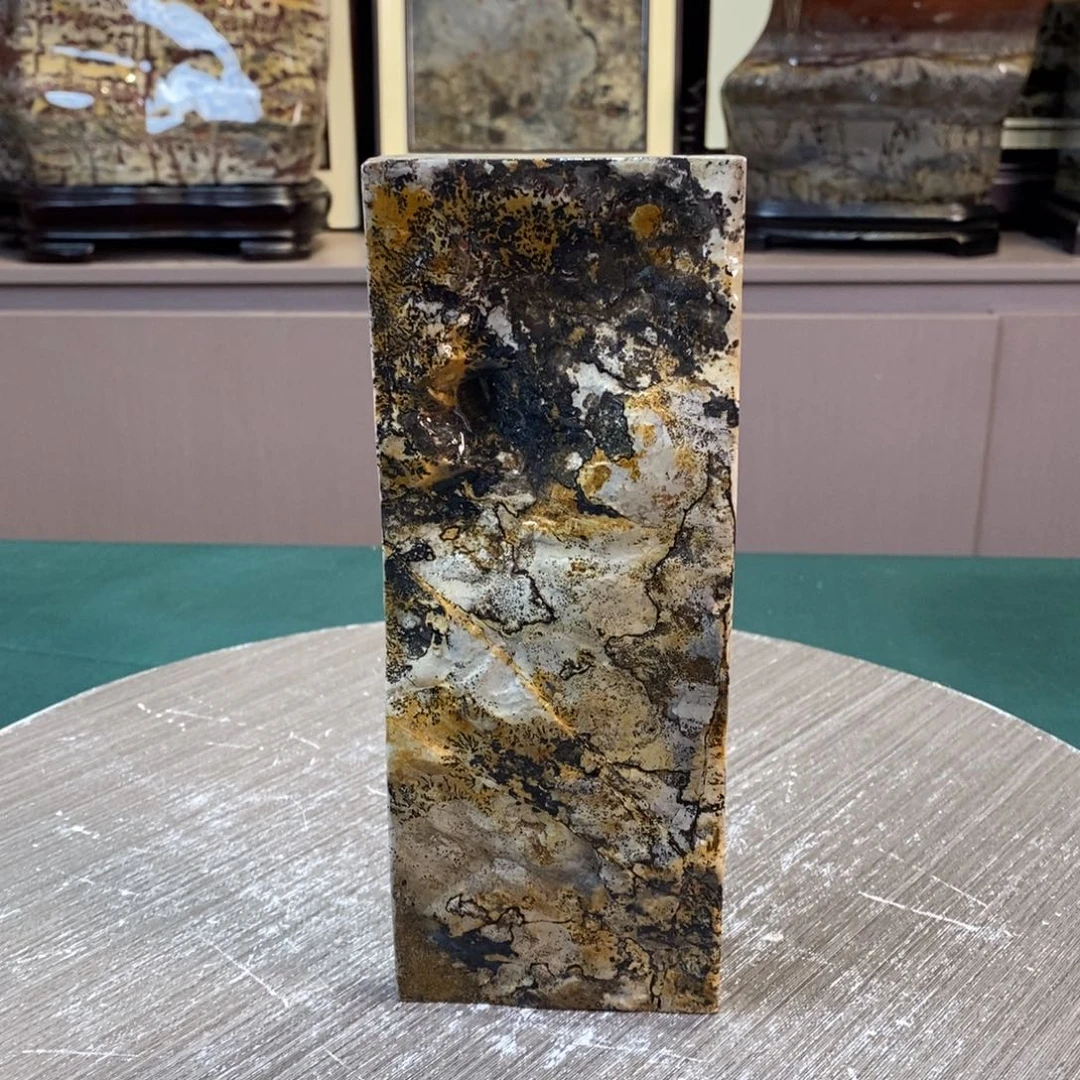 石材广西国画石草花石