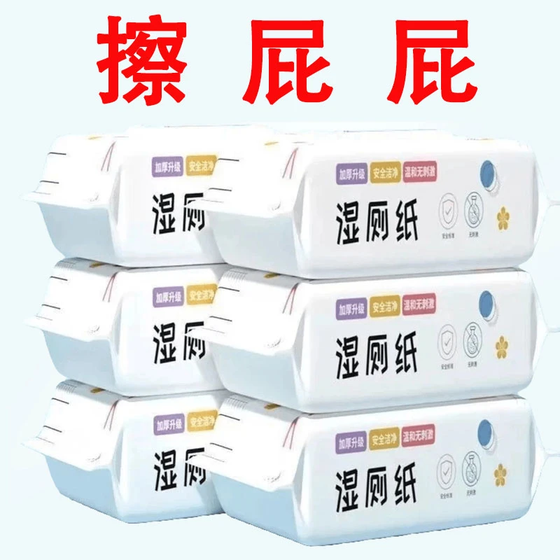 【新人专享】湿厕纸一次性家用湿纸大包80抽母婴加厚加大水洗亲肤湿