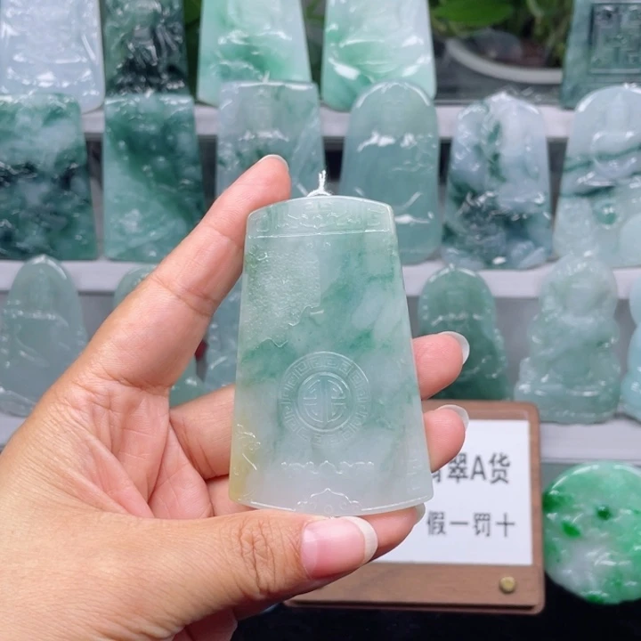 颈饰未镶嵌翡翠那**天仿古无事牌