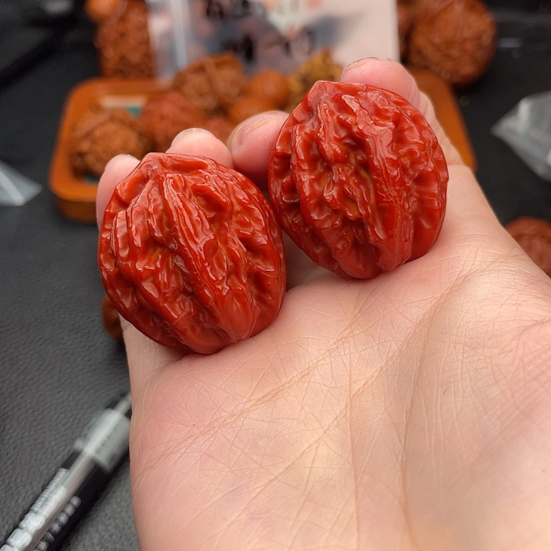 把件文玩核桃火焰八棱