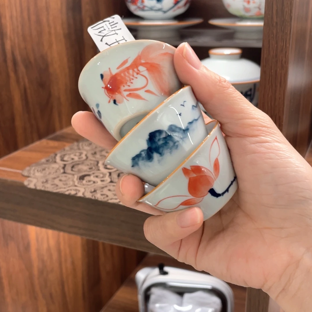 微瑕釉下彩纯手绘