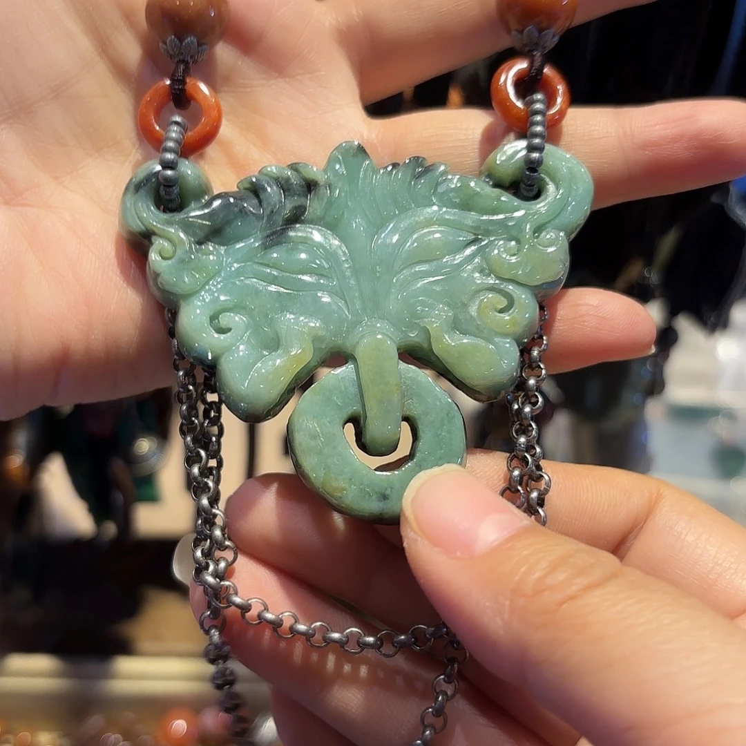 翡翠未镶嵌颈饰原创