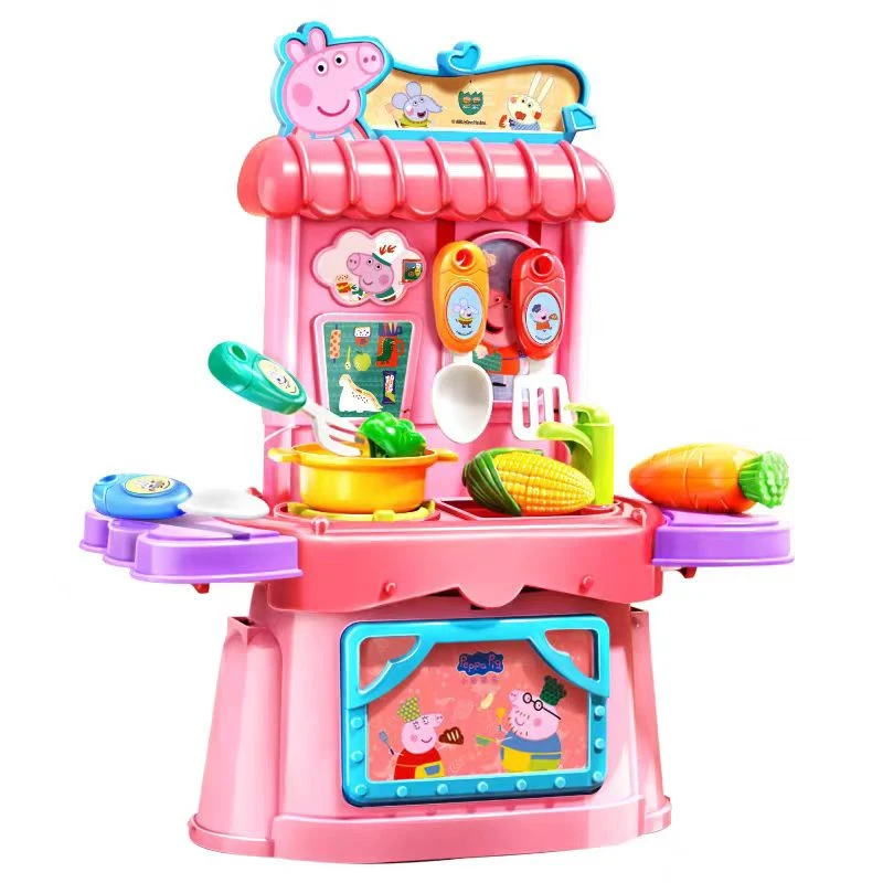 【一一麻麻】3010 过家家仿真厨房煮饭装扮梳妆台女孩生日礼物佩奇