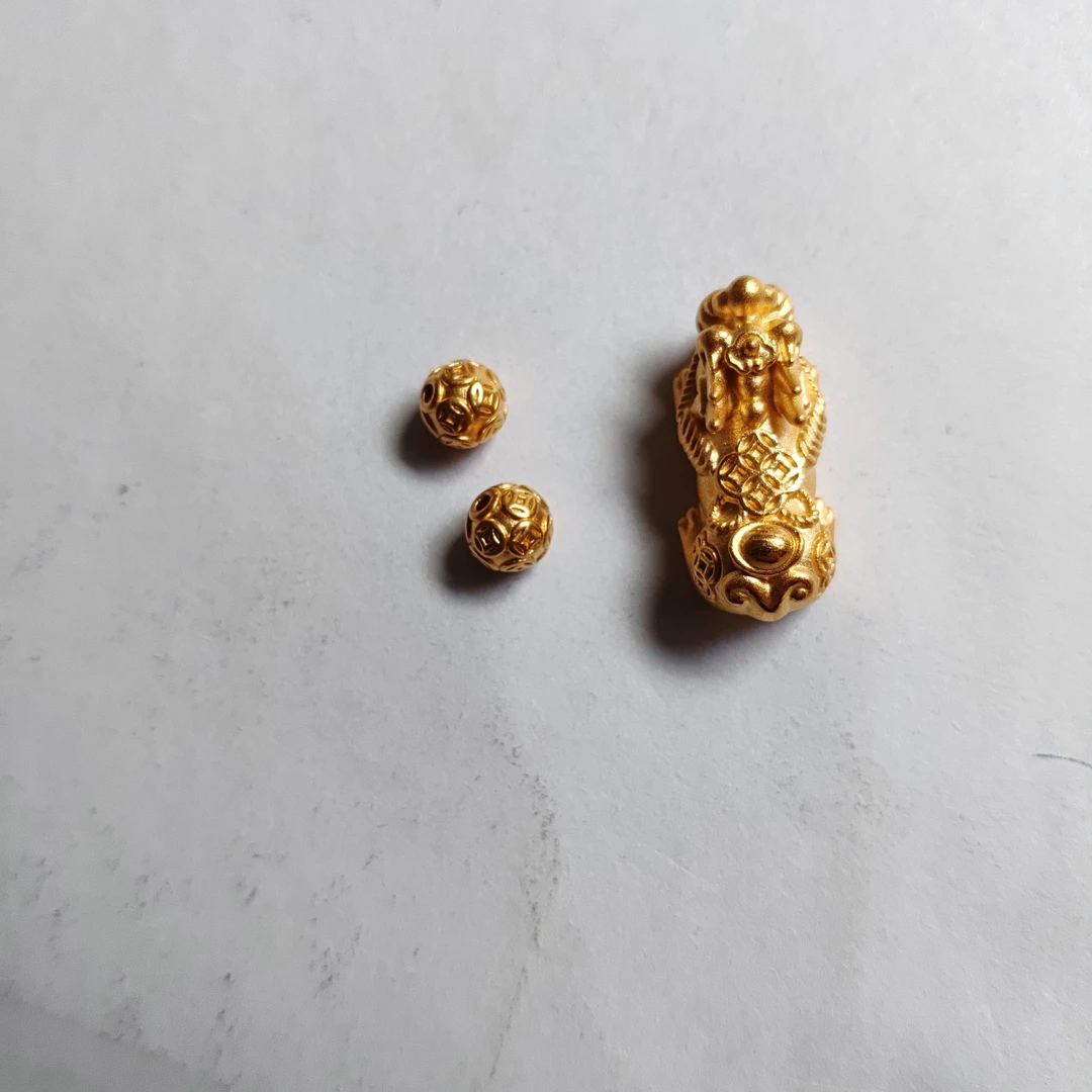 金元宝足金999貔貅珠子首饰