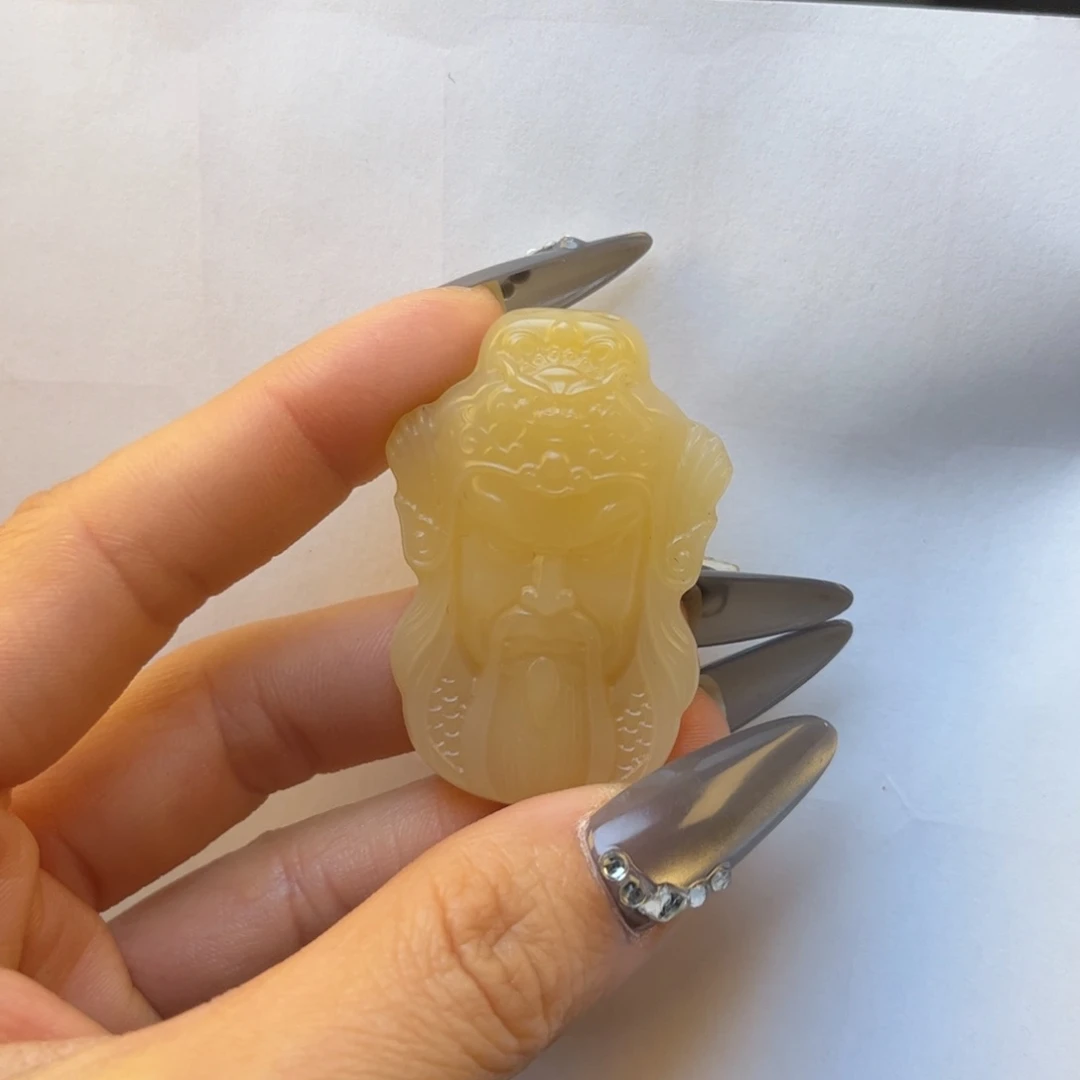 石英质玉黄蜡石吊坠未镶嵌d****d