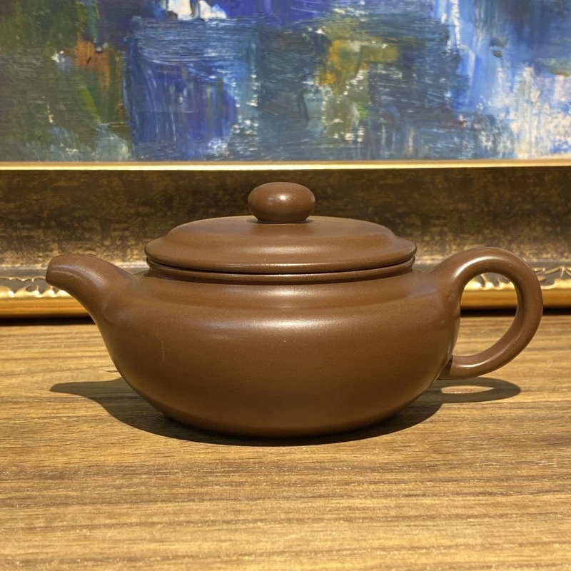 底槽清大口扁腹仿古紫砂壶