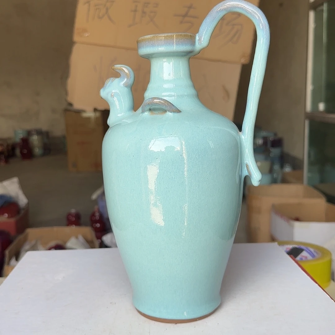 陶摆件郑家钧窑摆件微