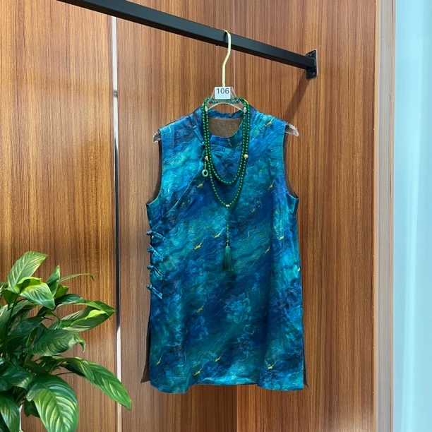 佳.人【仲夏之夜】桑蚕丝高级显瘦新中式夏季衬衫