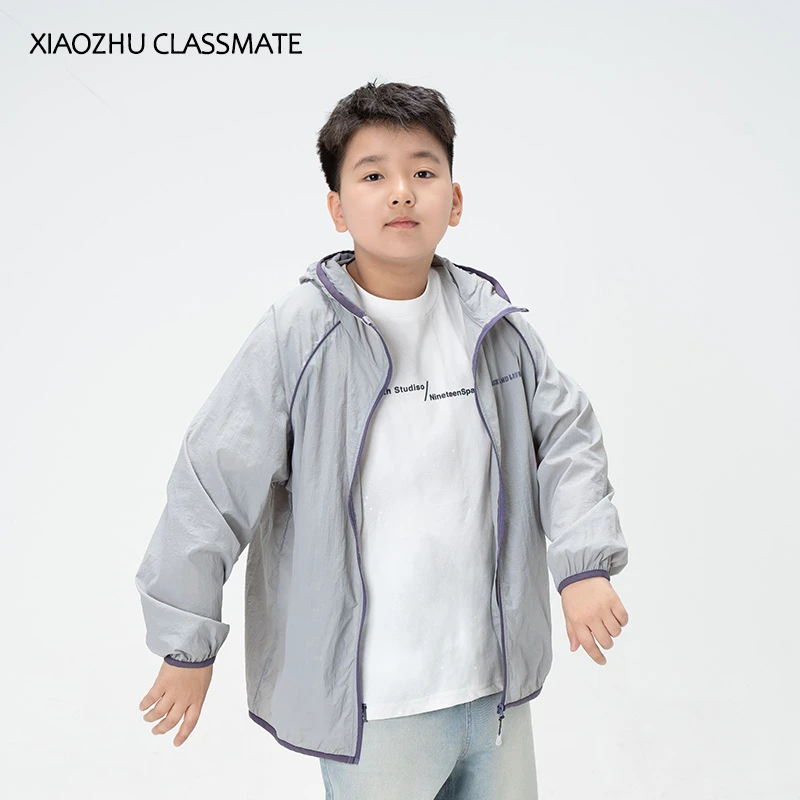 胖男童防晒衣男童夏季薄款外套中大童学生加肥加大凉感轻薄54212