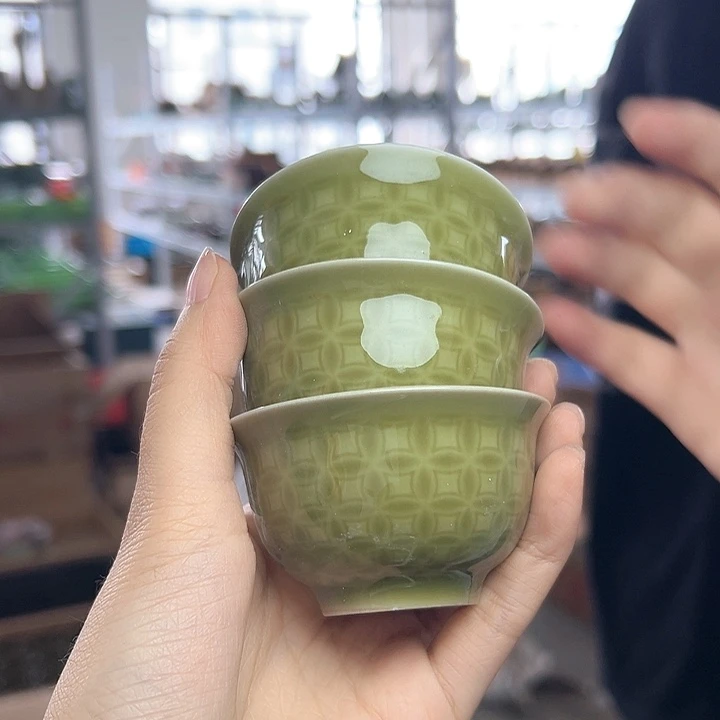 龙泉云间青瓷小米茶器