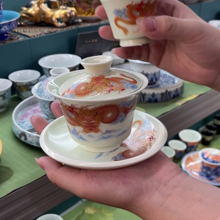 景德镇陶瓷盖碗茶具