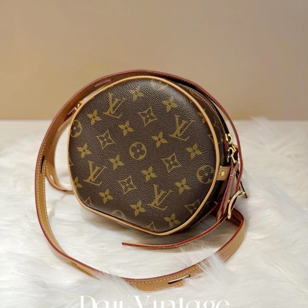95新 LouisVuitton/路易威登 大吉中古/LV老花小圆饼斜挎包
