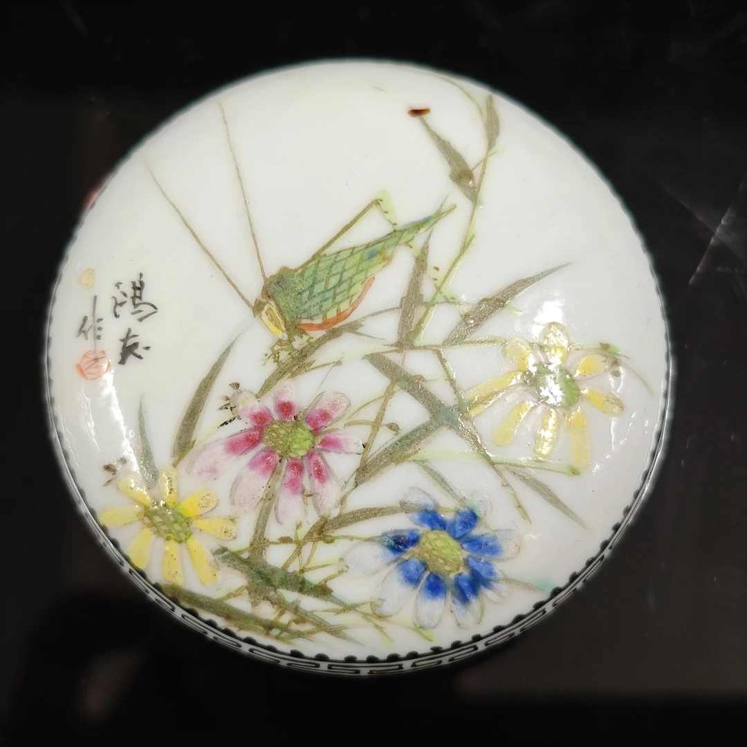 民国 粉彩印盒陶瓷TS-0012-0158