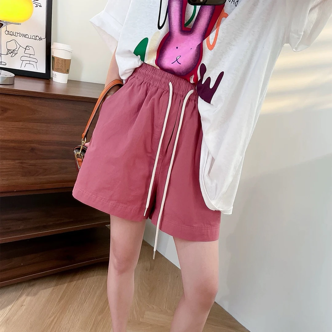 妮妮家915夏季新品外穿松百搭显瘦a字阔腿休闲短裤