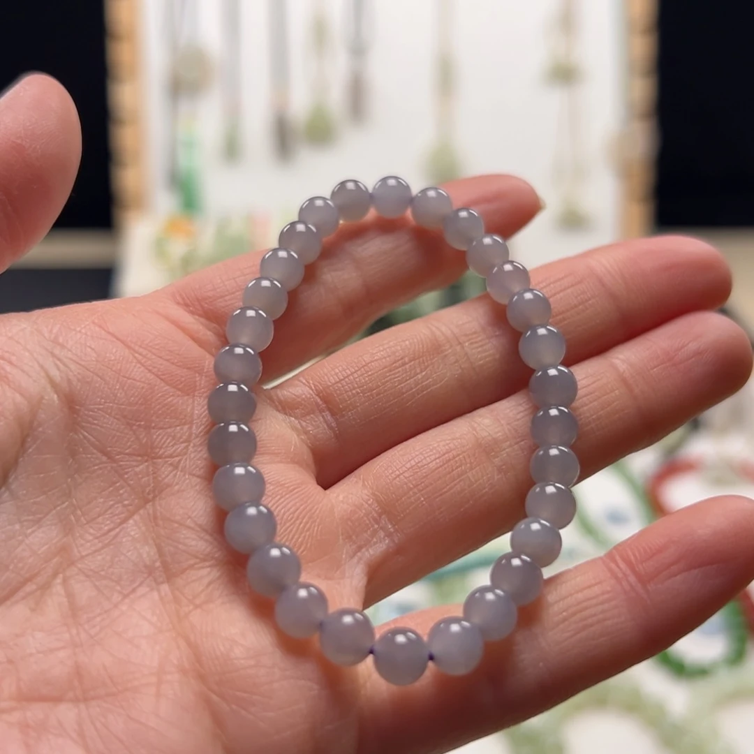 和田玉手串未镶嵌酱*.