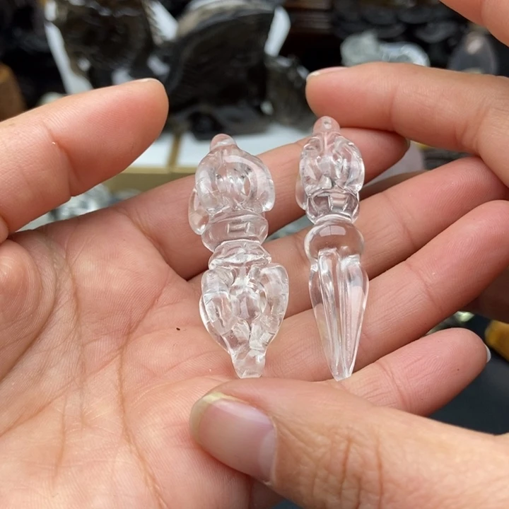 三***猫水晶未镶嵌大型摆件（非配饰）