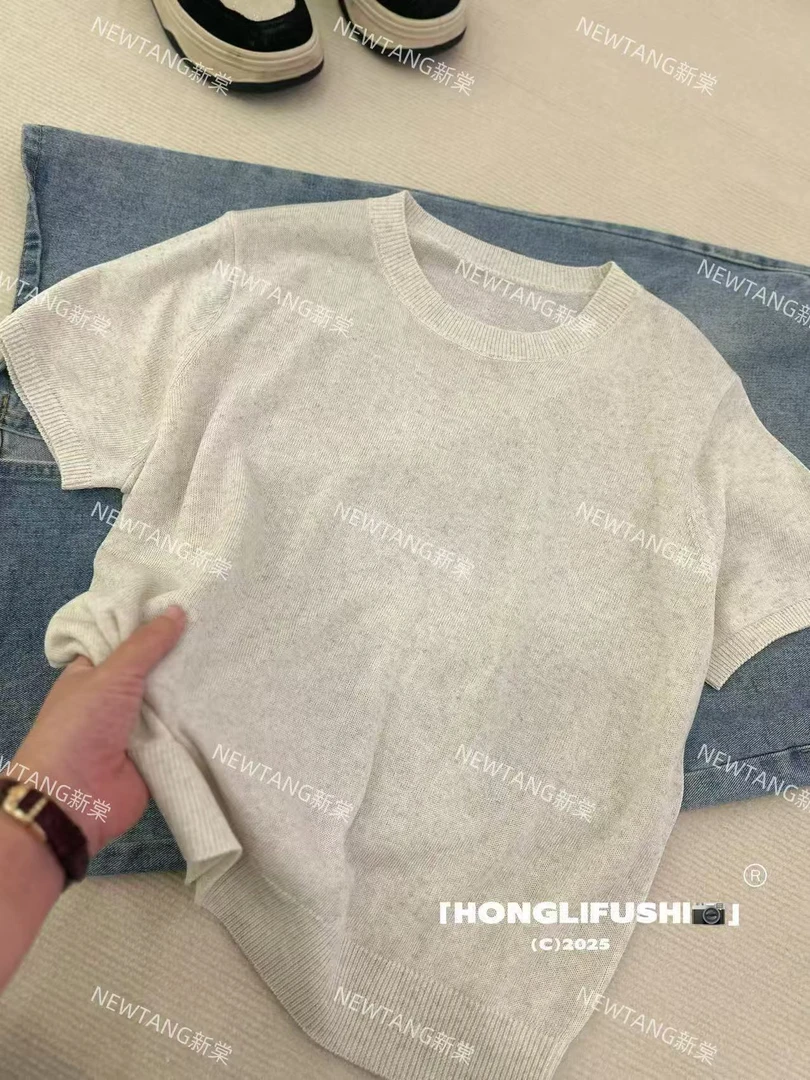 【极简短袖】171 苎麻气质圆领极简风短袖