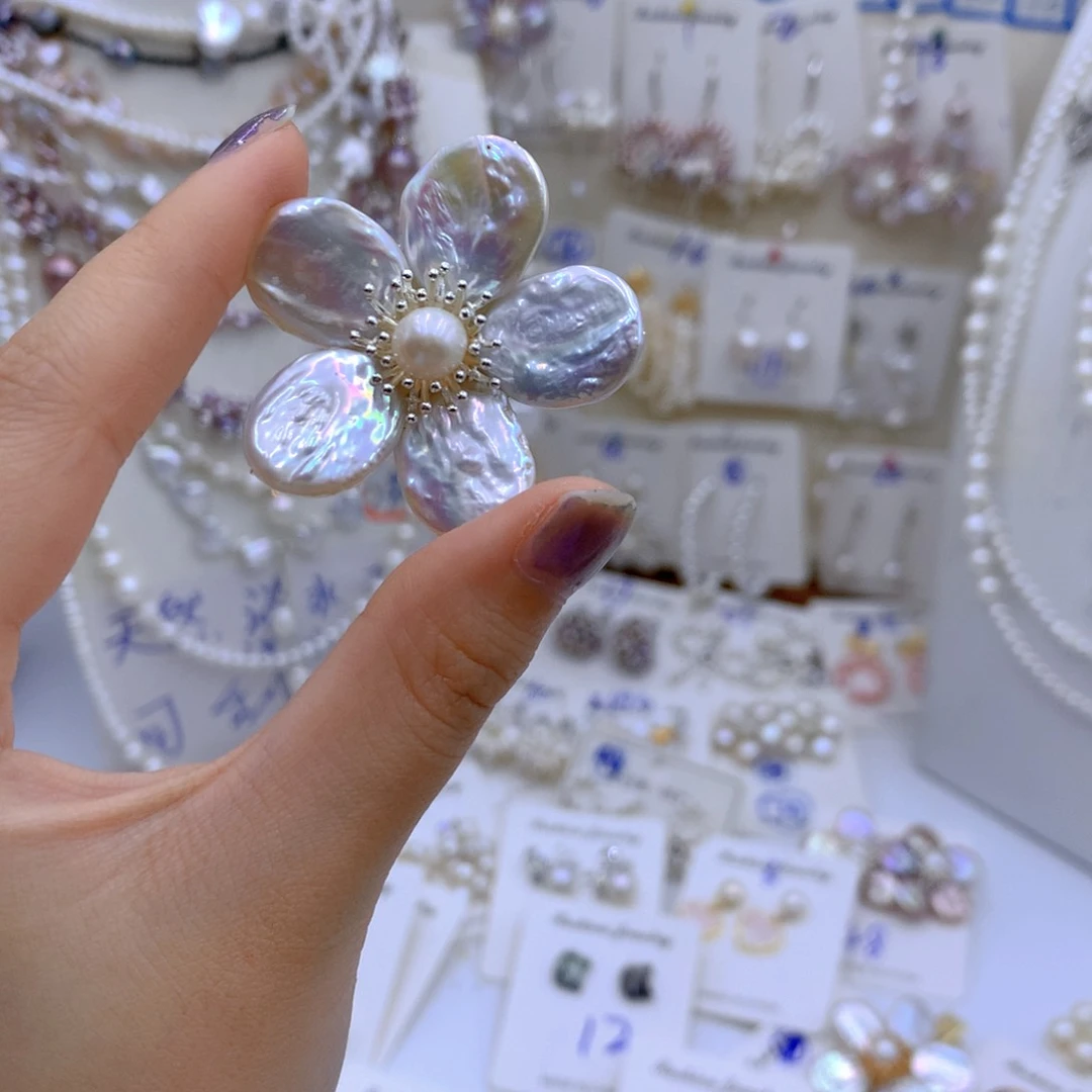 淡水珍珠颈饰银S925镶嵌