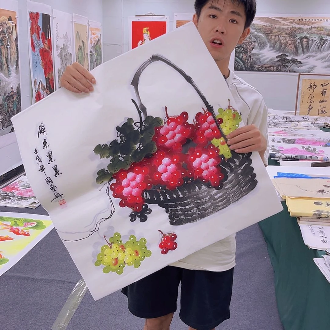 国画宣纸国画纯手绘直播间