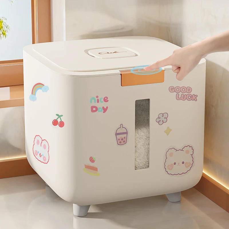 文丽食品级米桶家用防虫防潮密封米缸米箱面粉储存罐收纳放米面桶